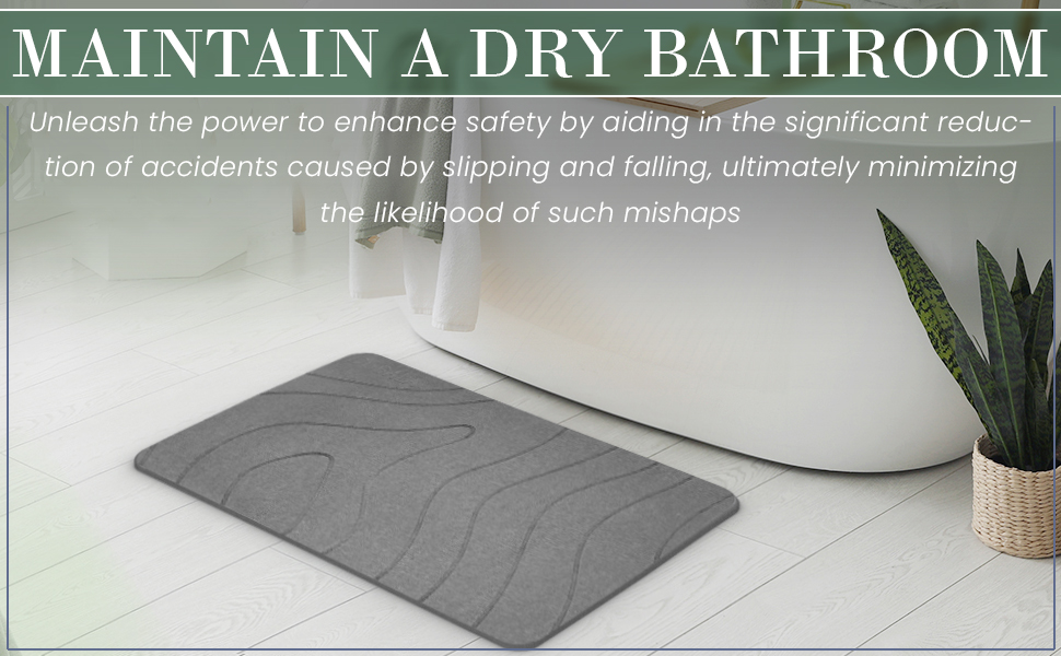 DUBALA Stone Bath Mat, Diatomaceous Earth Shower Mat, NonSlip Super