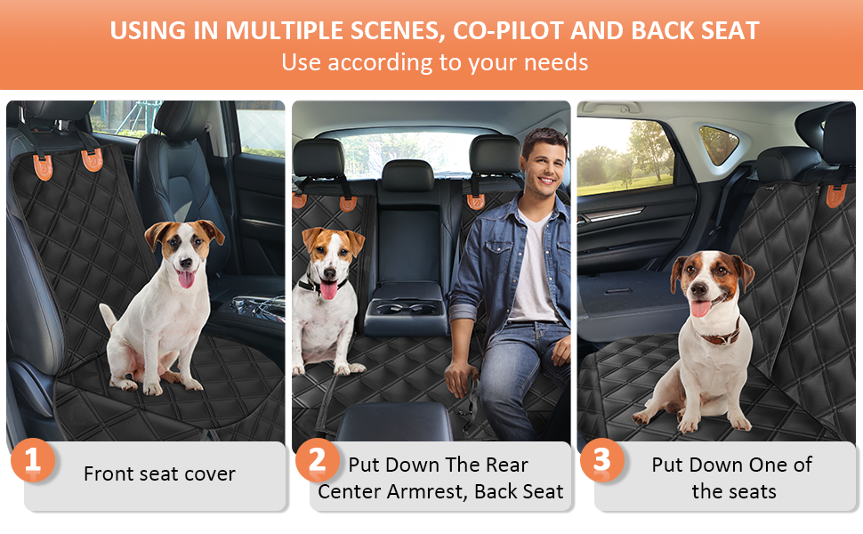 KYG Dog Car Seat Cover Nonslip Heavy Duty Back Seat Protector for Pets