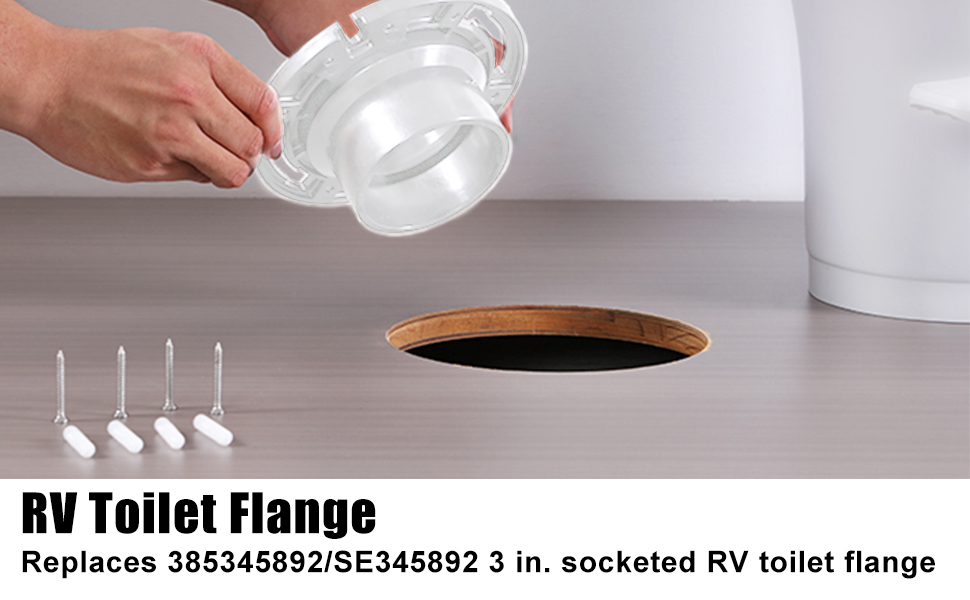 Sporacingrts rv toilet treatment and Flange Kit 3 Inch