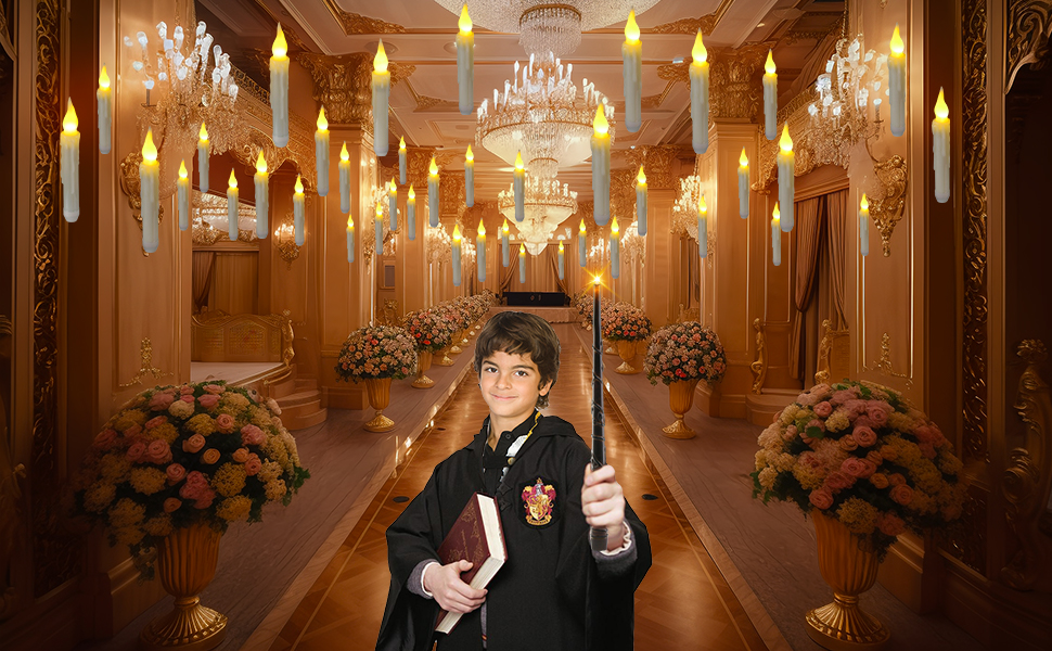 PChero Floating Candles with Wand Remote, 12pcs LED Flameless