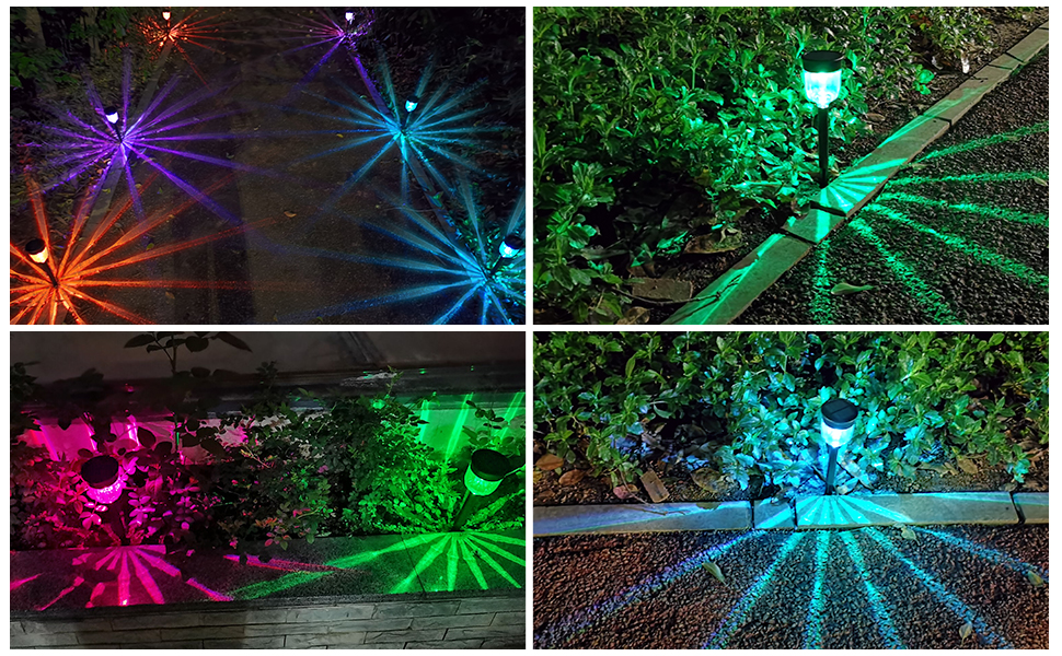color changing solar path lights