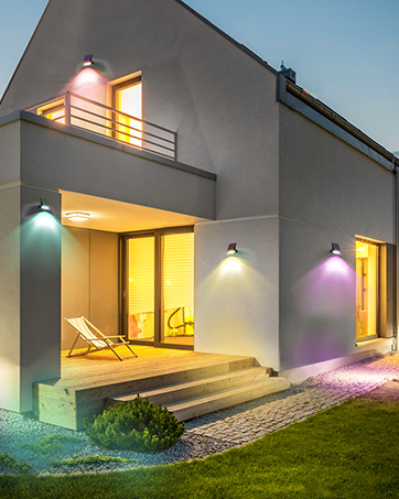 Multicolor outdoor solar lights