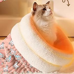 Close-up of cat sleeping bag materials and softness