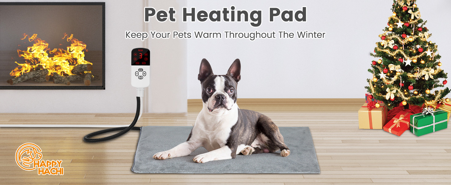Pet Heating Pad, 18" x 18" Electric Dog Cat Heating Pad