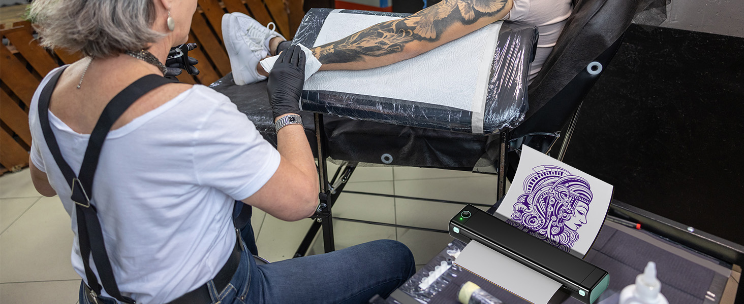 PhoFuta M08F Tattoo Stencil Printer, Bluetooth Tattoo Thermal Printer ...