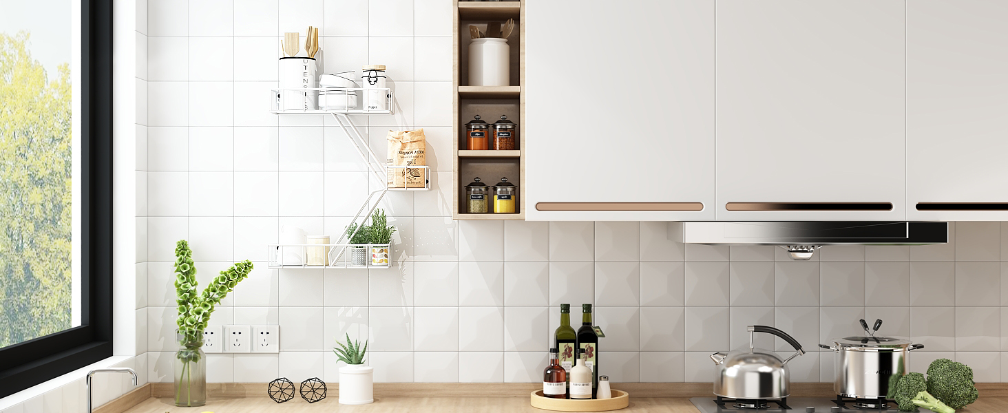 White Fire Escape Shelf with Basket