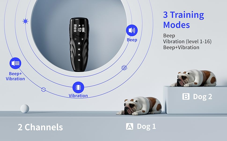 Brapezie Dog Training Collar with Remote No Shock, 2000ft