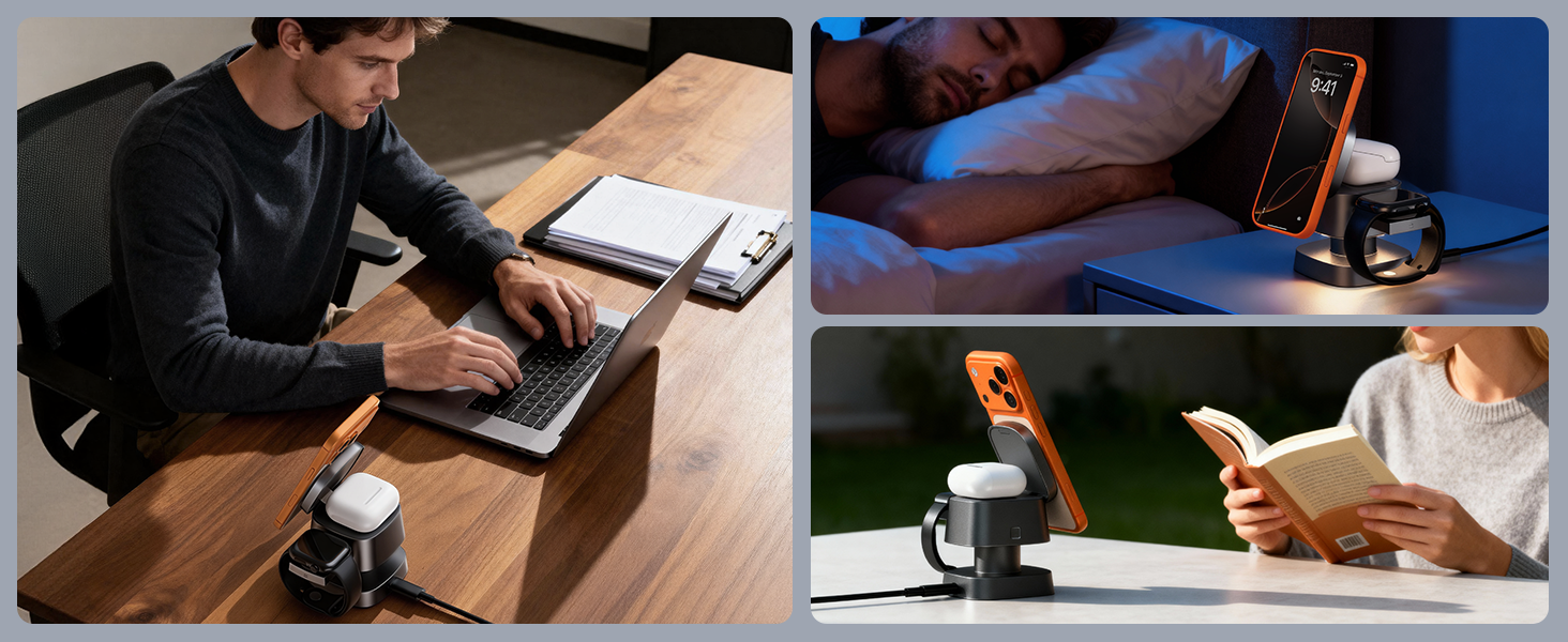 3 in 1 Wireless Charging Station