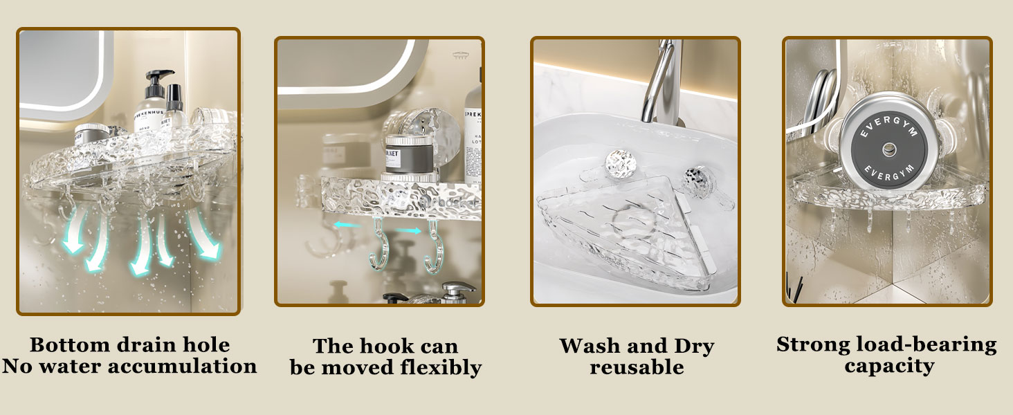 Corner Shower Caddy Suction Cup