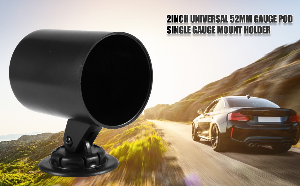 52mm Gauge Pod, 2inch Universal Plastic 52mm Boost Gauge Mount Single