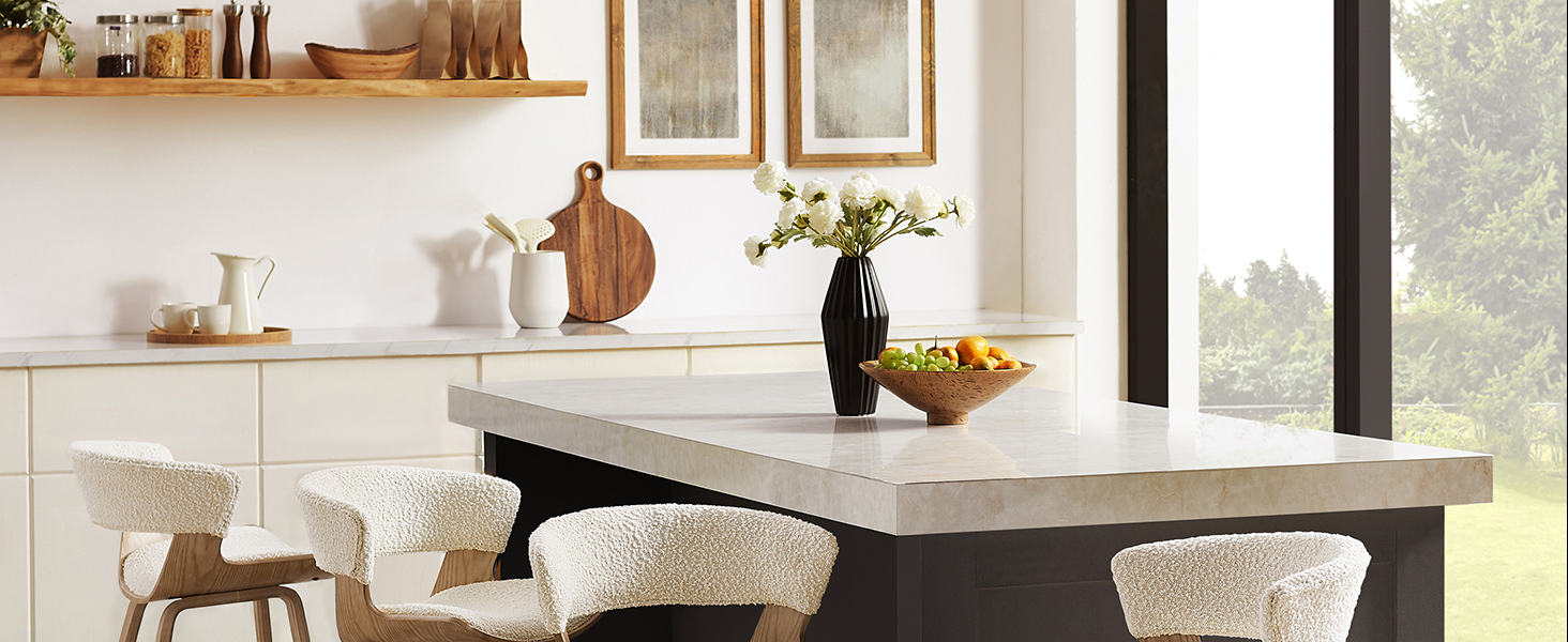 Art Leon Counter Stools Set of 2, Mid Century Modern Bar