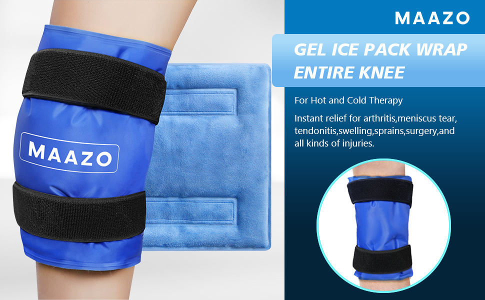 Large Knee Ice Pack Wrap Around Entire Knee for Pain Relief