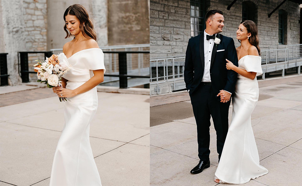 white wedding dress