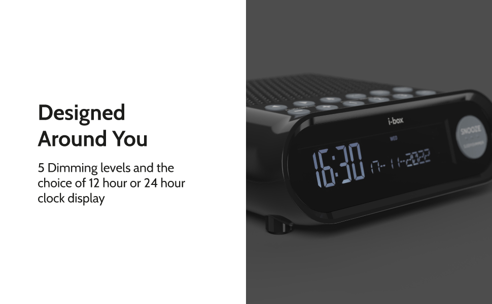 ibox DAB Radio Alarm Clock, Alarm Clocks for Bedside, Dual Alarm Clock