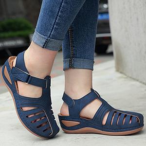  blue flat sandals