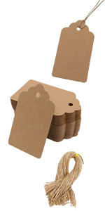 Amazon.com: 100pcs Kraft Paper Gift Tags with String, Blank ...