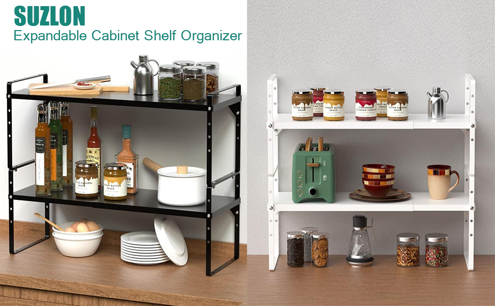 Expandable Organizer Shelf, Stackable Kitchen