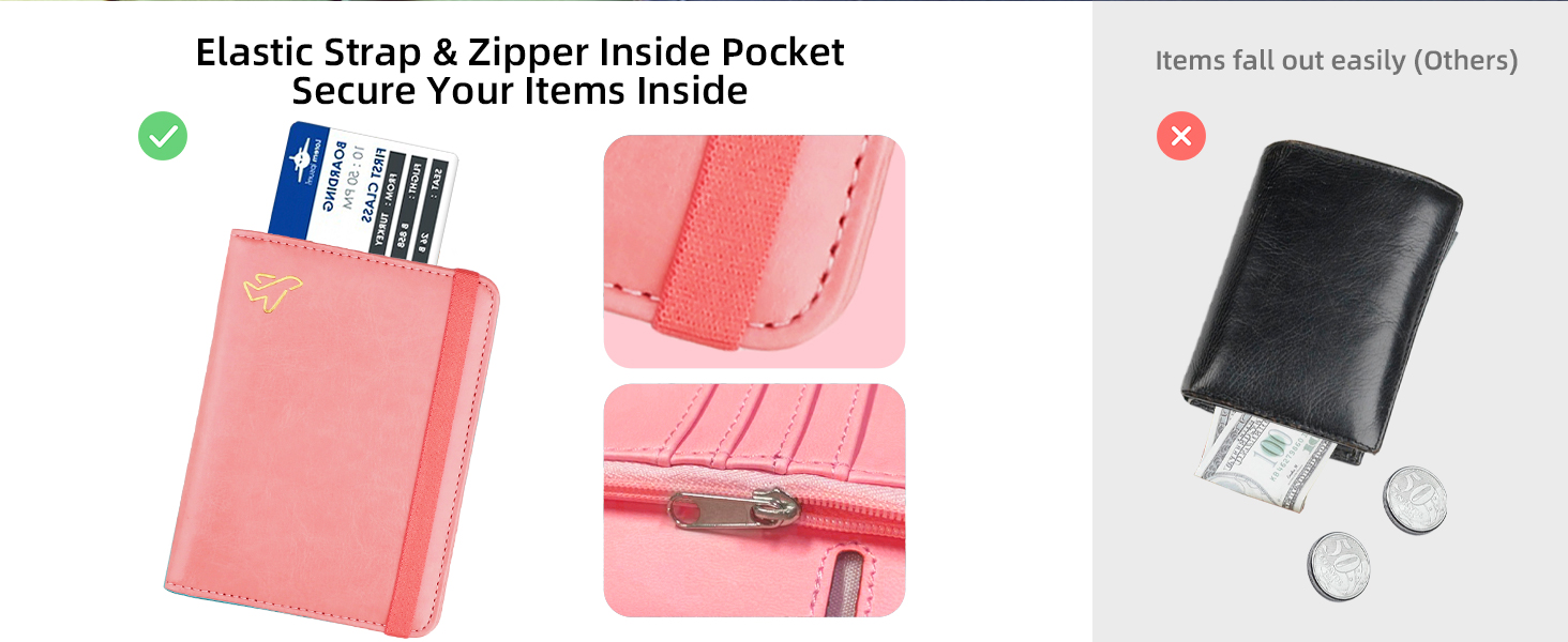 WALNEW AirTag Passport Holder, PU Leather Airtag Wallet