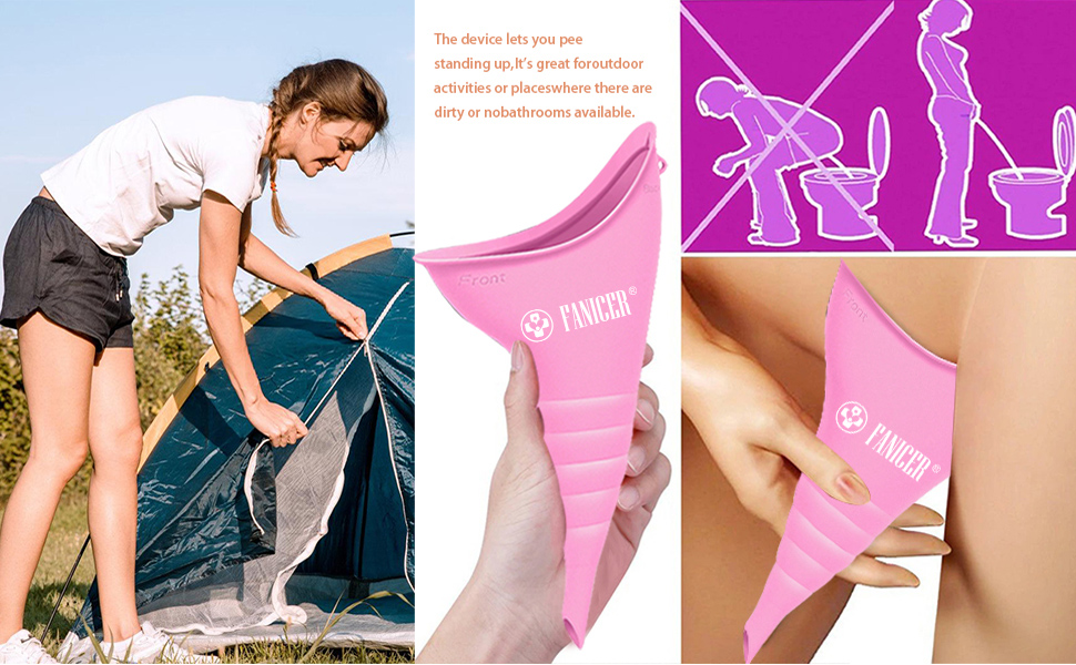 Yagaspantery Female Urinal, Reusable Female Urinal Women, Travel Urination Device w/Carry Bag, Reusable & Portable Funnel for Women for Travel, Road Trip, Camping & Hiking Essentials for Women 12 Reusable & Portable Funnel for Women for Travel, Road Trip, Camping & Hiking Essentials for Women