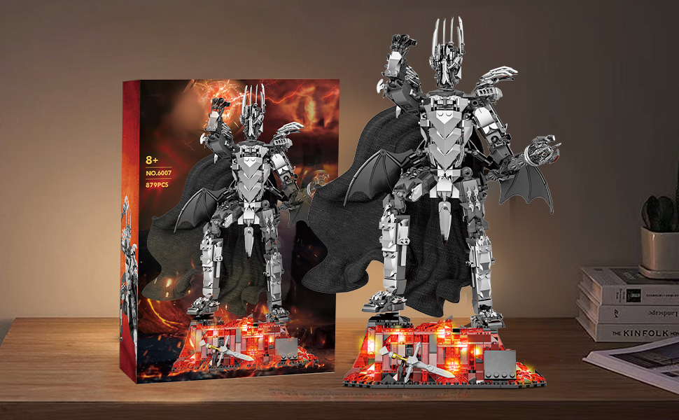 The Sauron2 フルカスタムレゴフィギュア Sauron with taller minifigure parts : r/legolotrfans