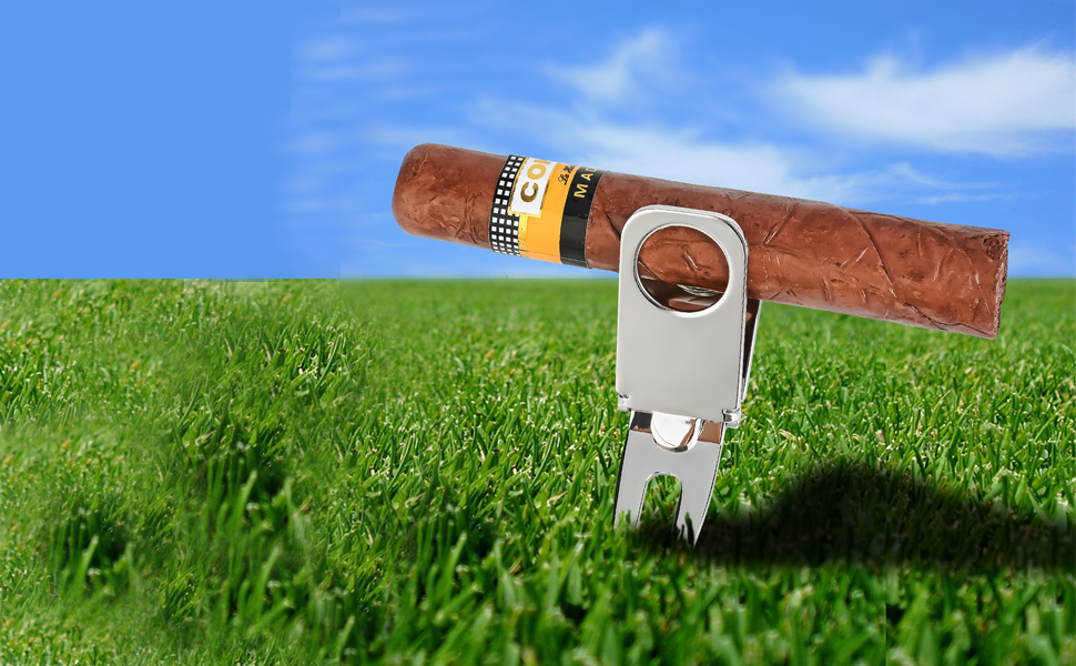 Magnetic Cigar Holder Golf Divot Marker Tool