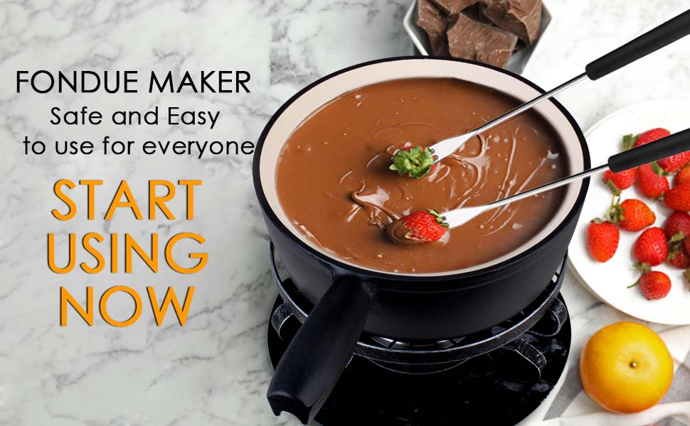 cast iron fondue pot