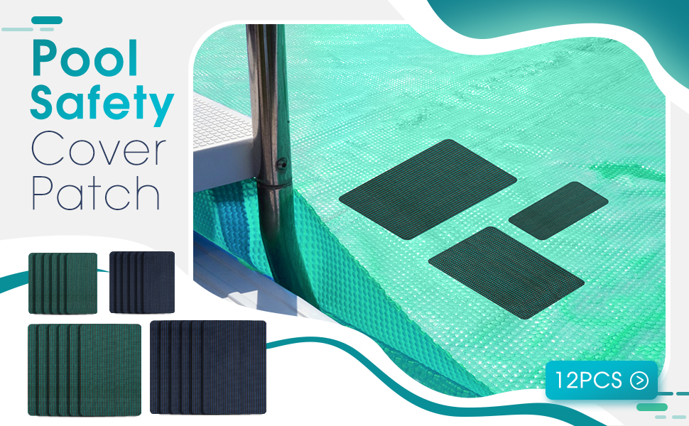 12 Pcs Pool Safety Cover Patch Kit Swimming Pool Cover