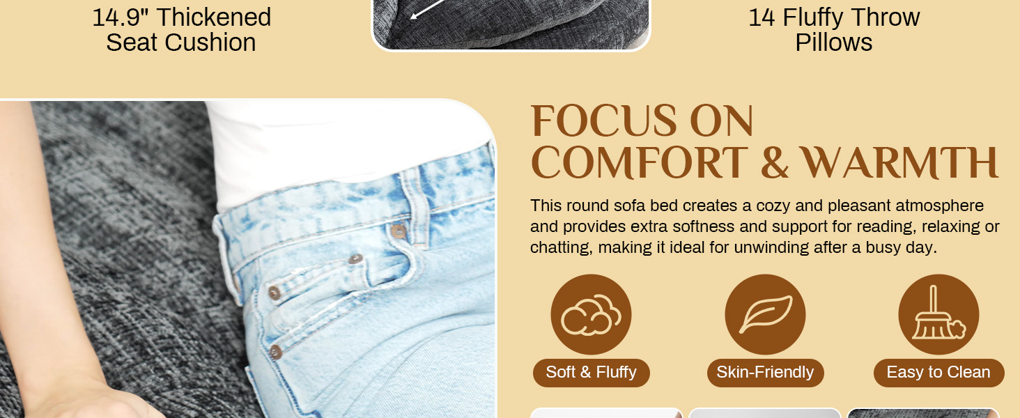 Oversized Round Cloud Couch