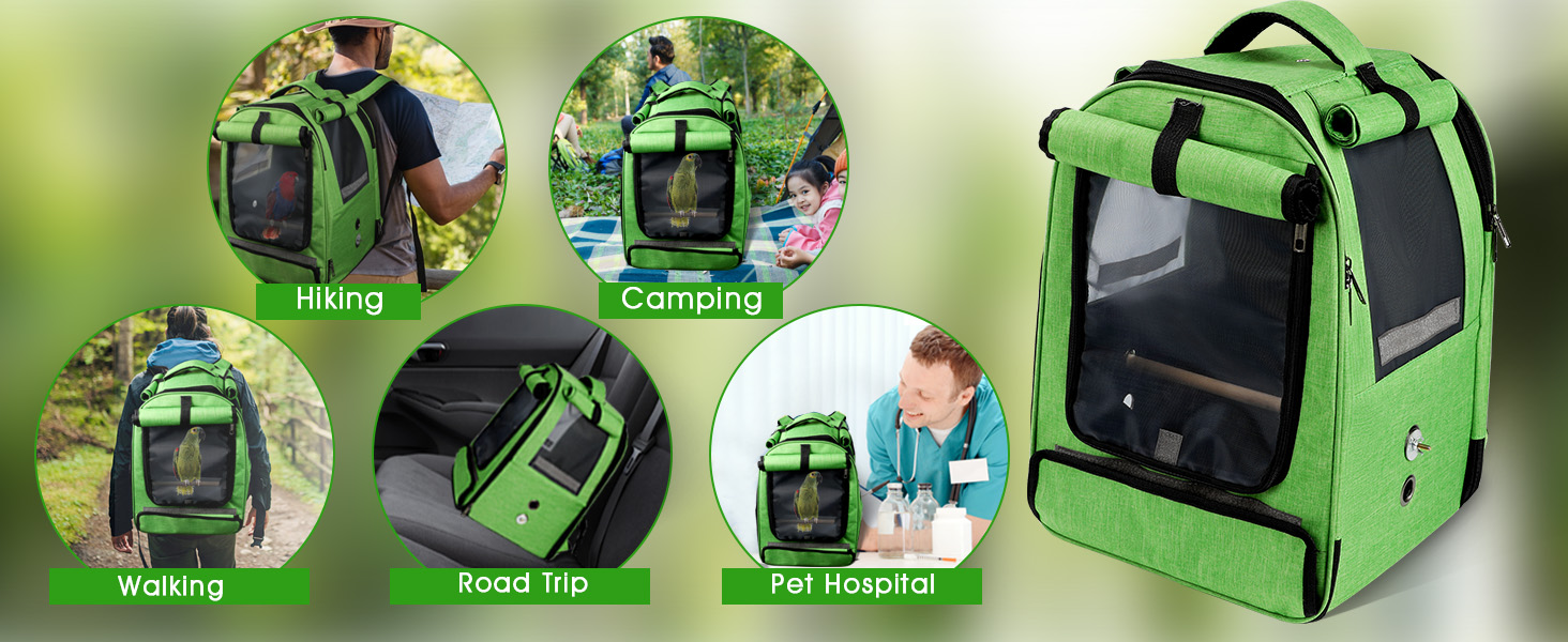 HUMLANJ Large Bird Carrier Backpack, Portable Bird Carrier