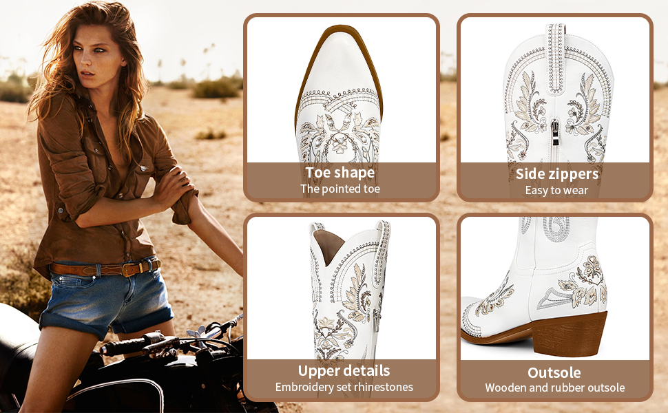 white cowgirl boots