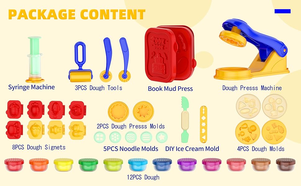 Blueyak PlayDough Clay Sets for Kids Age 48, All in 1 Play