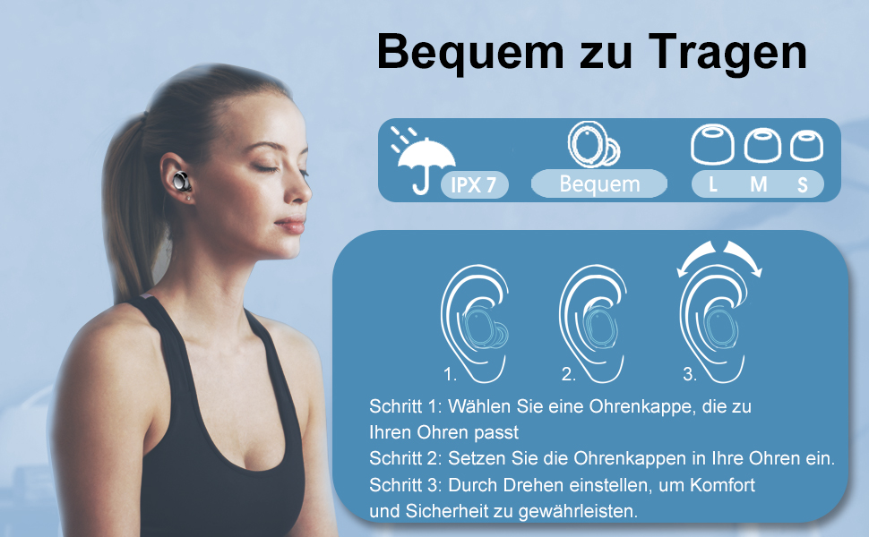 Bluetooth-Kopfhörer, Kopfhörer, kabellose Kopfhörer, In-Ear-Kopfhörer, Bluetooth, kabellose Kopfhörer