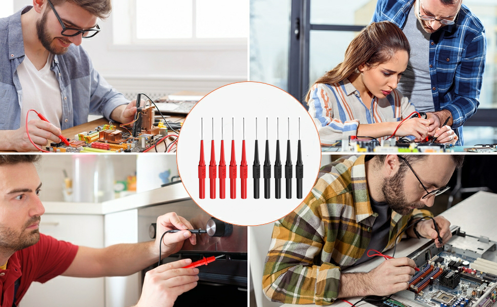 10 PCS Multimeter Test Probe Pins, 0.7mm Back Probe Kit,Auto Repair