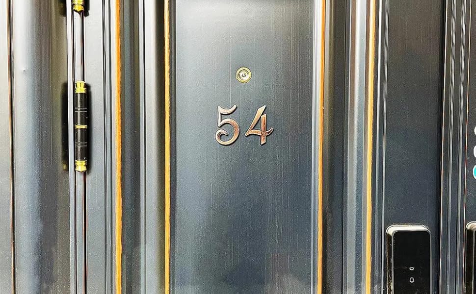 SystemsEleven Silver/black Sticky Property Numbers Door House Numbers