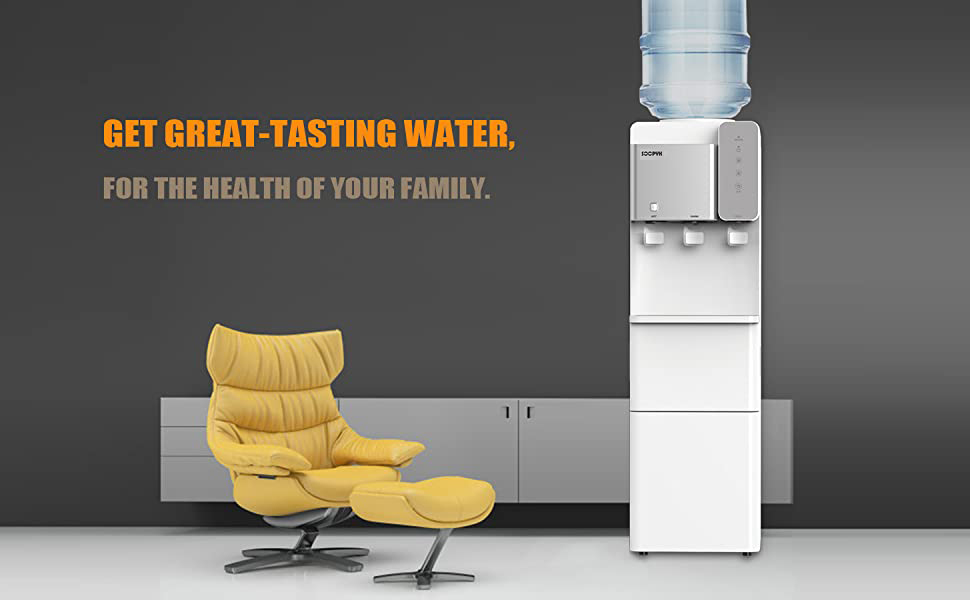 SOOPYK Hot and Cold Water Cooler Dispenser with Ice Maker