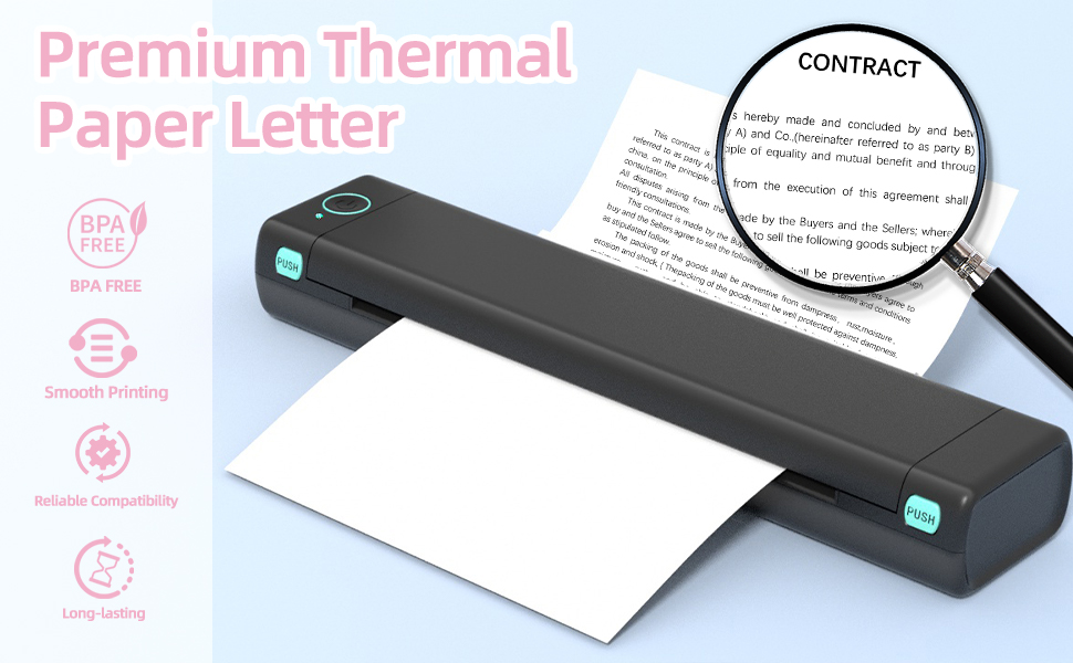 Zoolion 8.5 x 11 US Letter Size Thermal Printer Paper