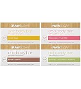 RAW SUGAR Eco Bar Soap Bundle, Variety Pack of 4 - Made with Shea Butter, Vegan & Cruelty Free, F...