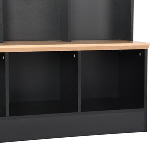 mud room organization and storage bench