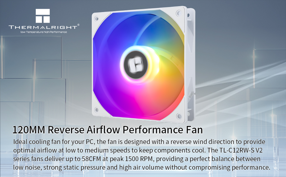 Thermalright TLC12RWS V2 CPU Fan 120mm ARGB Case Cooler