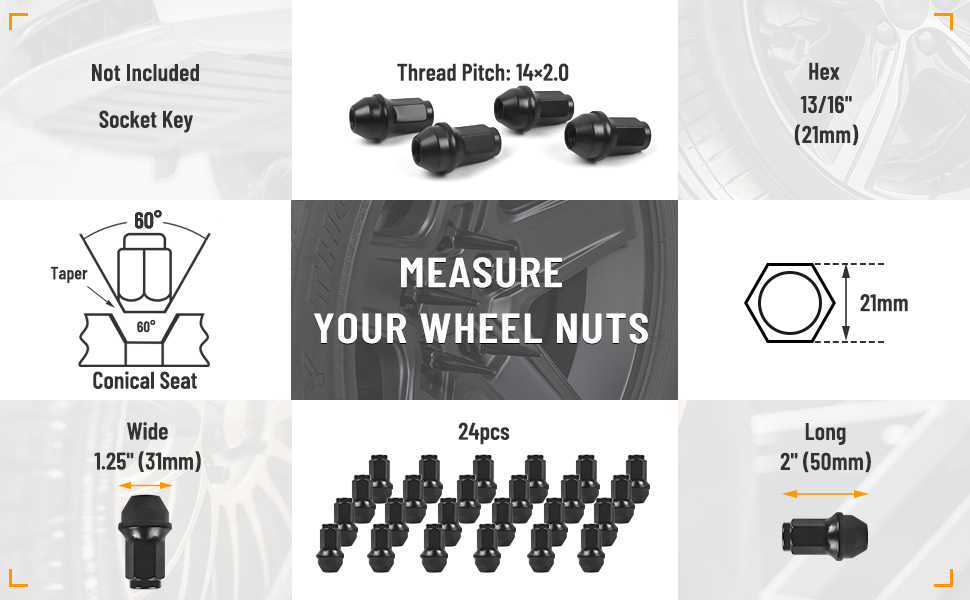 14x2.0 Lug Nuts