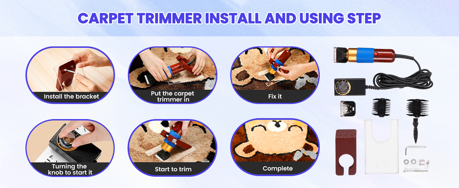 BRSGEER Tufting Gun with Carpet Trimmer Kit