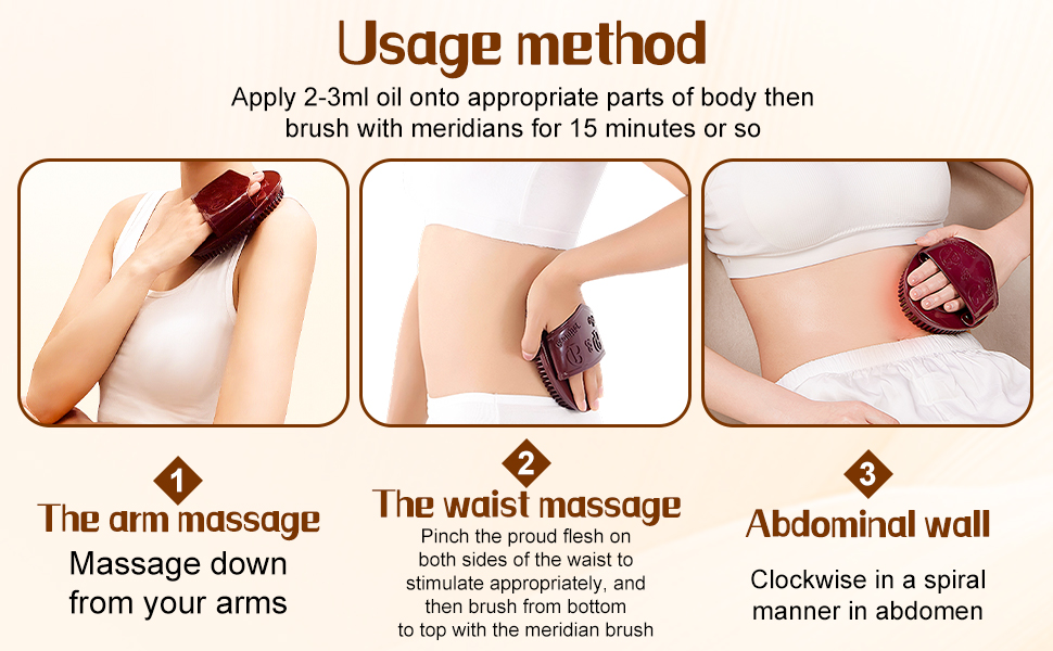 2Pcs Massage Brush for Full Body SPA Massager Relaxation