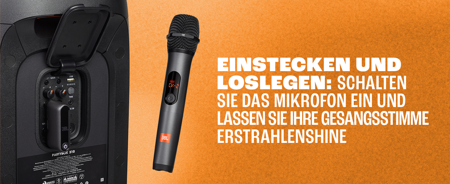 JBL Wireless Microphone Set Kabelloser Systemverbund mit zwei