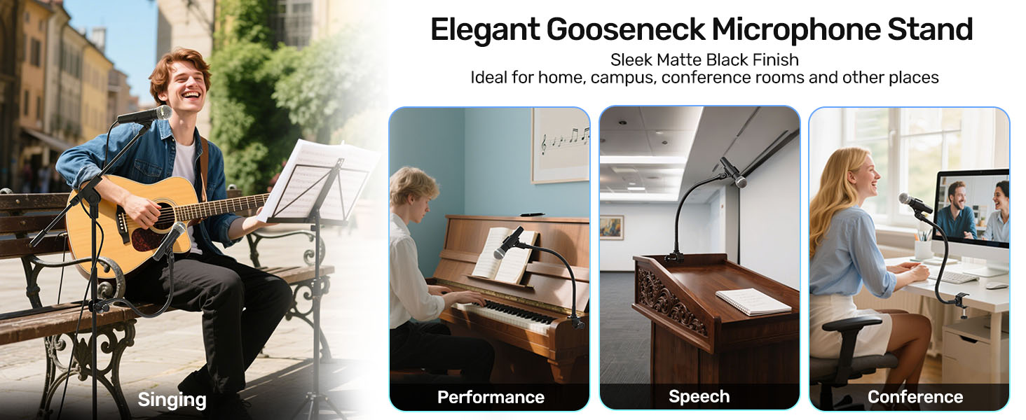 gooseneck microphone stand
