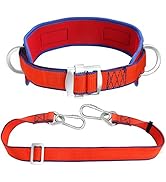Trsmima Safety Belt with Adjustable Lanyard and Updated Waist Pad - Tree Climbing Belt Harness - ...
