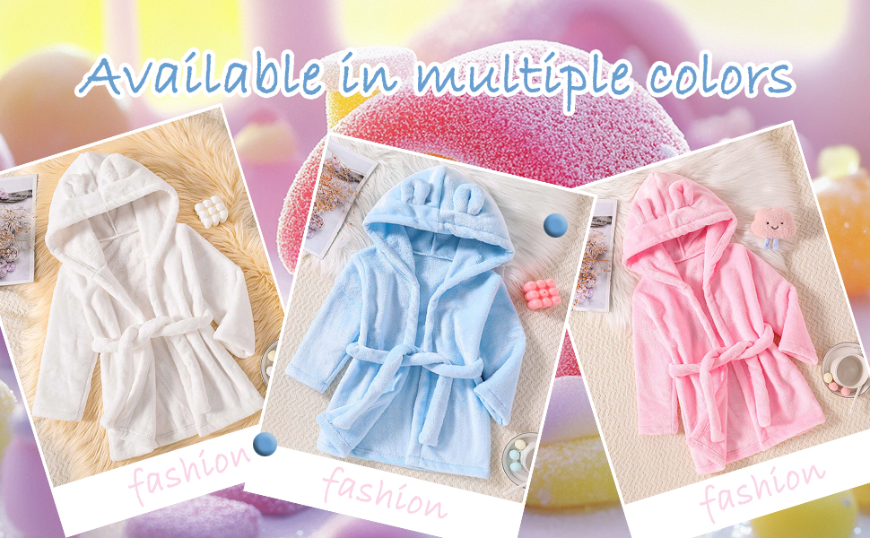 Toddler Unisex Baby R𝐨be Hooded Fleece Bathr𝐨be and Towel