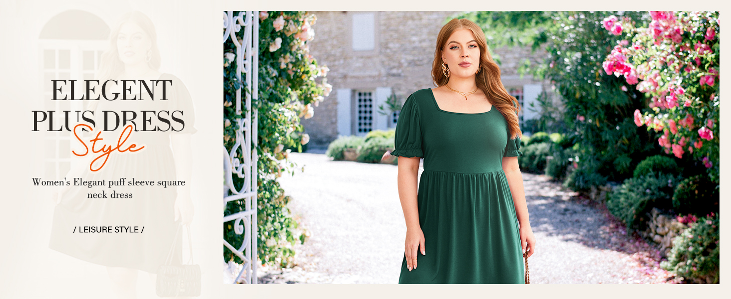 Elegent plus size dress for women