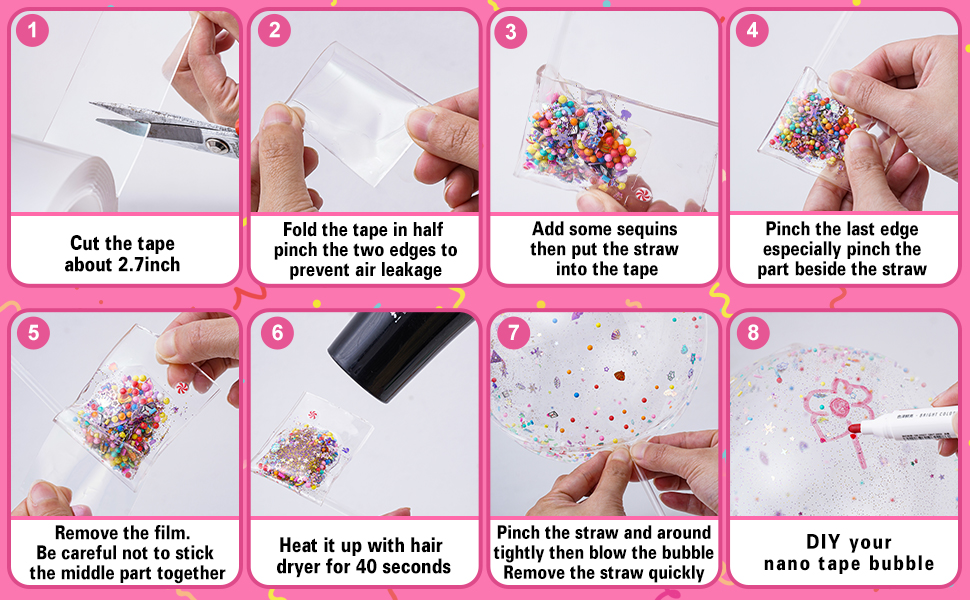 MEFJRAXNano Tape Bubble kit,Double Sided Tape Plastic