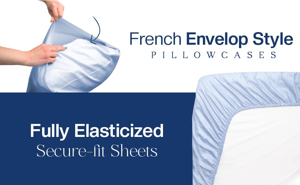 gotu 100 Egyptian Cotton Twin Bed Sheets Lustrous, Long Staple