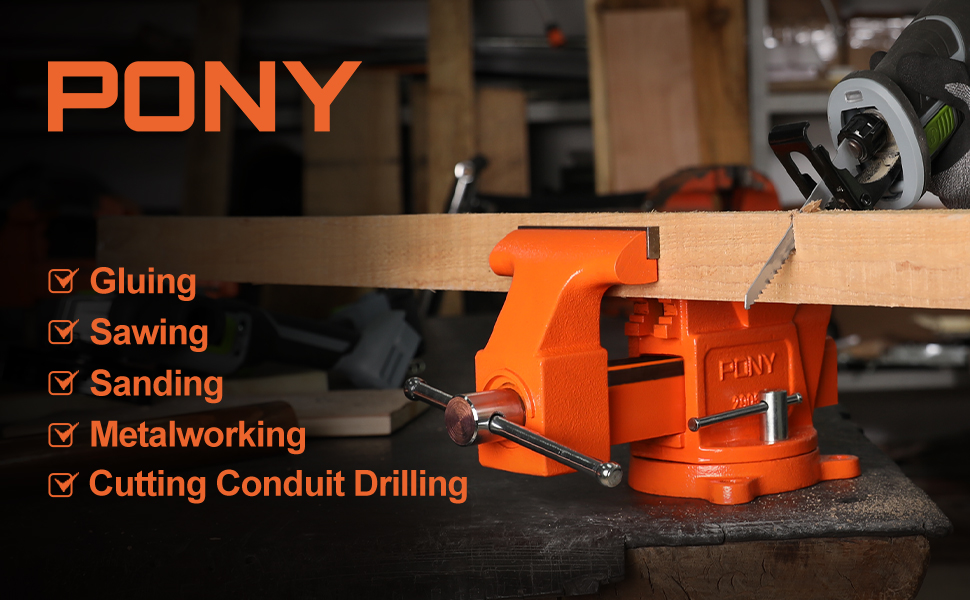 PONY 5" bench vise
